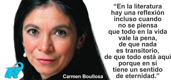Una Enseñanza de Carmen Boullosa en la Frase del Día del Elefante Azul de Avilés